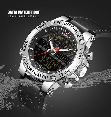 Relogio Naviforce Masculino 9164 Pulseira De Couro