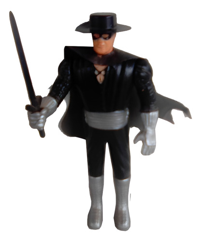 Boneco Retrô The Masked Man Zorro Plástico Bolha Soprado