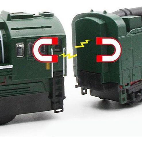 Tren De Vapor Retro Magnético Juguete Diecast Verde
