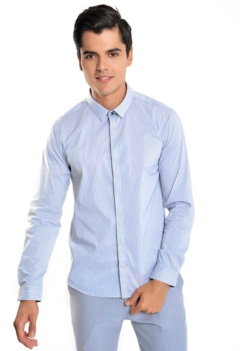 Camisa Manga Larga Rayada Mod.cccn07 Marca Lob®