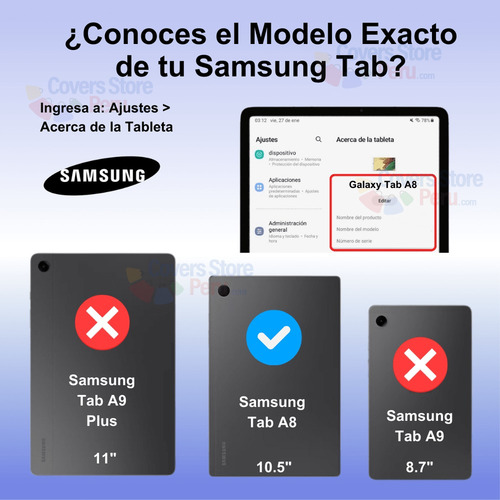 Funda Para Samsung Tab A8 10.5'' Armor Extreme Arcoiris