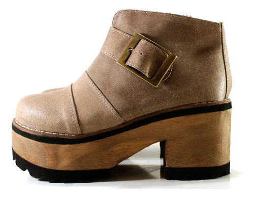 Bota Mujer Plataforma Cuero Diseño Ramona By Ghilardi