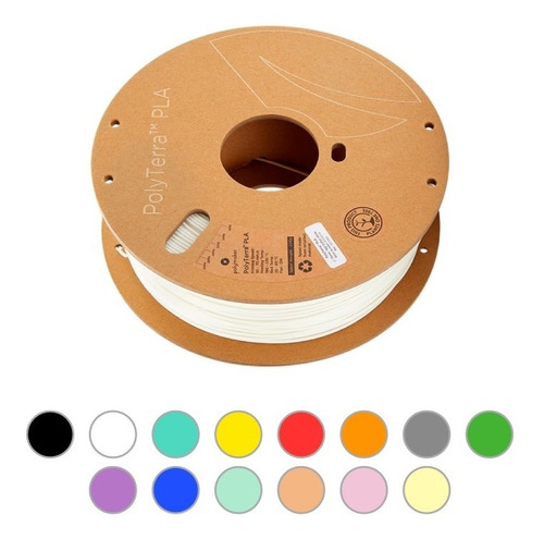 Imagen 2 de 3 de Filamento Pla Polyterra Polymaker 1.75 Mm (colores Pastel)