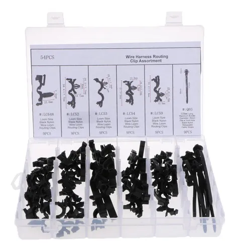 54pcs Clip De Retención De Arnés De Alambre De