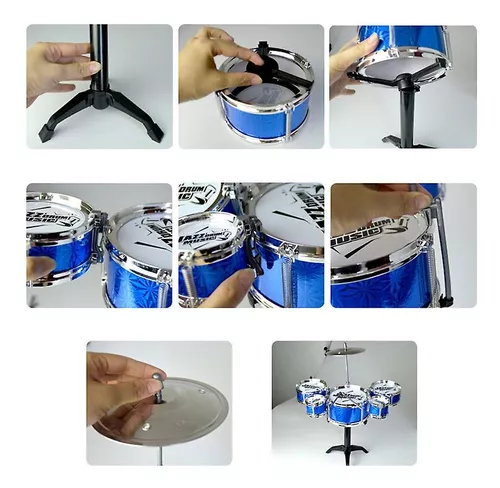 Batería de 5 tambores + Platillo + Taburete/Silla , Juguete para