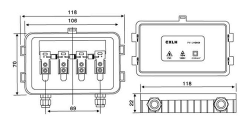 Conector De Unión Cuadro Energía Solar Fotovoltaica Con 3