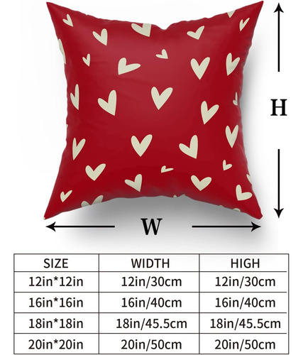 Cubiertas De Almohadas De Día De San Valentín 18x18 De 2 Red