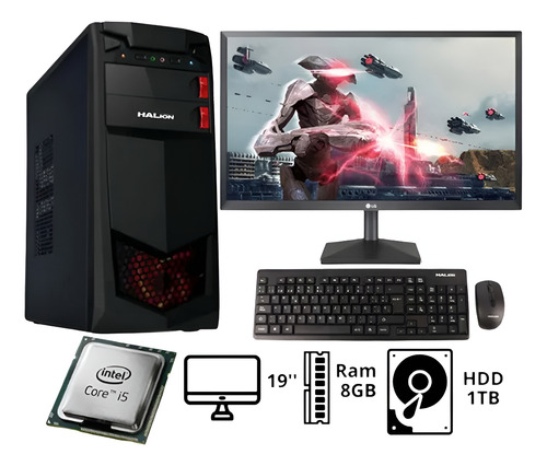 Computadora Pc Intel Core I5 8gb 1tb 19 Ccs100079