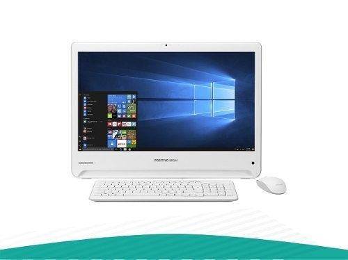 Computadora all in one Positivo BGH 1800 A1825 de 1366pxx768px con procesador Intel Celeron N2840, memoria RAM de 4GB, disco duro de 500GB, memoria gráfica Intel HD Graphics