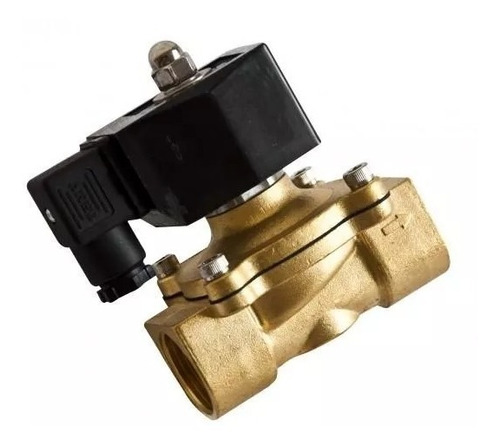 Válvula Solenoide Latão Ø1/2 Nbr N-fechada 110v 2/2 Vias