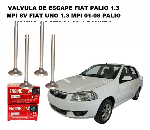 Valvula De Escape Fiat Palio 1.3 Mpi 8v Fiat Uno 1.3 Mpi 01-