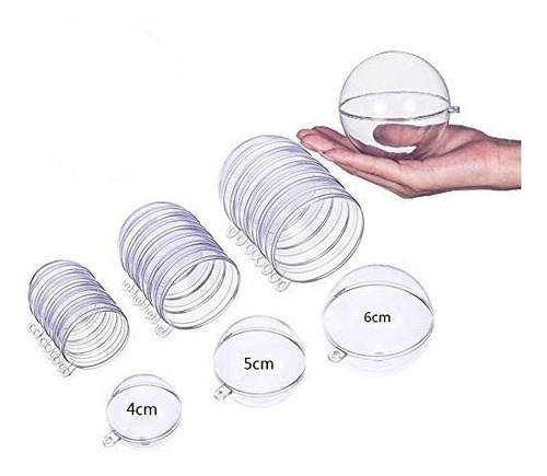 60pz Bola Esfera 90mm Acrilico Transparente Para Rellenar