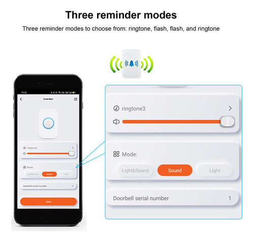 Timbre Inalámbrico Inteligente, Conexión Wifi, Control Remot