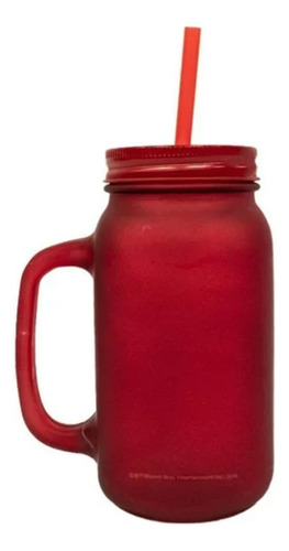 Harry Potter Mason Jar Gryffindor Tapa Popote Vidrio
