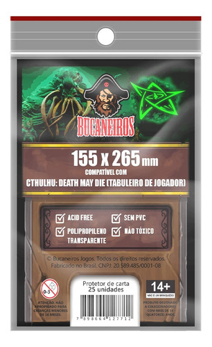 Sleeve Customizado Para Cthulhu: Death May Die (265 X 155)