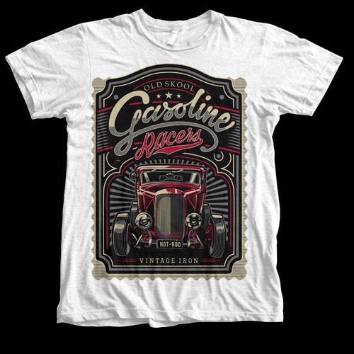 Playera Gasoline Racer Hot Rod Tallas Xxl