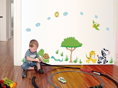 Vinilo Sticker Decorativo Pared Animales Jungla Arbol Nino Mercado Libre Vinilo Sticker Decorativo Pared Animales Jungla Arbol Nino Mercado Libre