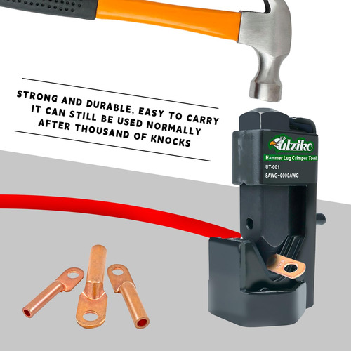 Herramienta Engarzadora Hammer Lug Utziko Para Cables De Bat