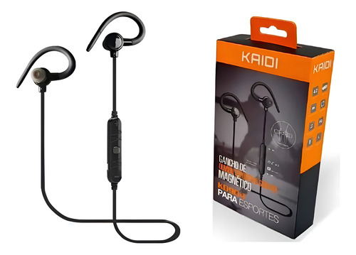 Fone De Ouvido Bluetooth Sem Fio Esportivo Academia Corrida Cor Preto/vermelho Cor Da Luz Preto Bateria Longa Duração Gancho Resistente Suor Com Microfone
