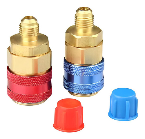 2 Adaptador Conector Rapido R134a Alto Acoplador Manometro