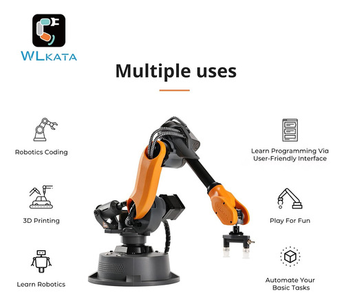 Wlkata Mirobot - Kit Educativo De 6 Ejes Robot Mini Brazo