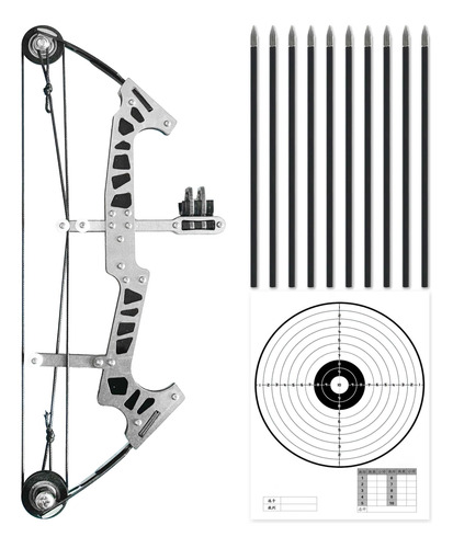 Set De Arcos De Caza Compound Bow Acero Inoxidable Profesion Negro Ambidiestro
