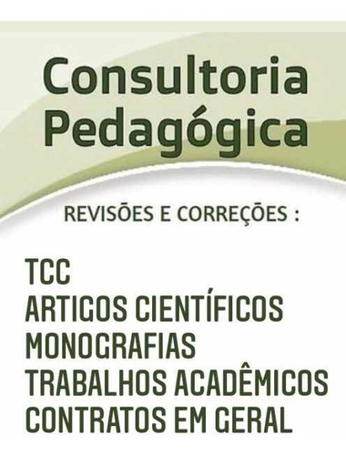 Imagem 1 de 1 de Consultoria Pedagógica - Artigos - Monografias - Contratos