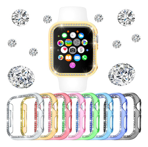 Funda Brillante Para Reloj, 8 Piezas, Compatible Con Iwatch 