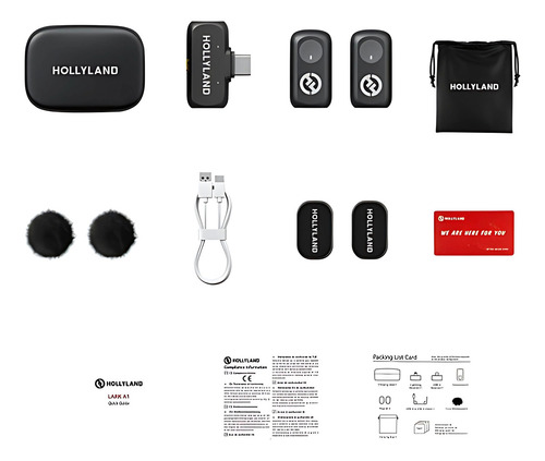 Microfone Hollyland Lark A1 Duo Usb-c Preto