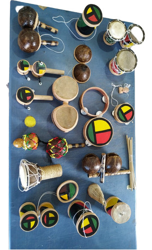 Percussão Bandinha Rítmica Lúdico 22 Instrumentos Infantil