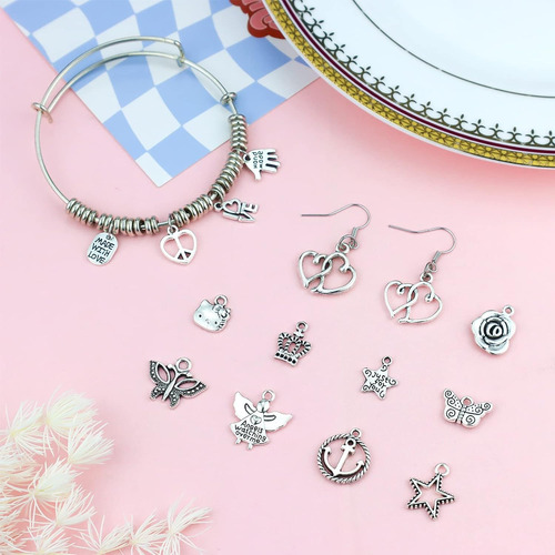200 Pcs Al Por Mayor Lotes Granel Hacer Joyas Encantos ...
