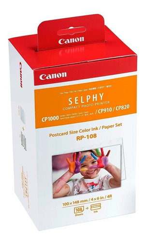 Cartucho De Tinta Canon Selphy Cp Rp-108 + Papel Termico