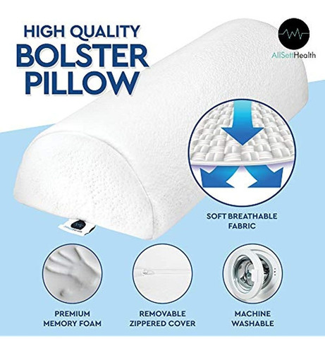 Paquete De 2 - Cojín De Media Luna Xxl Para Piernas, Espalda