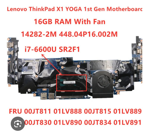 16822-1 Tarjeta Madre Yoga 1st 2da 3ra Y 4ta Gen Carc L (Usado)