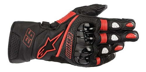 Luva Alpinestars Couro Twin Ring Edição Marc Marquez Mm93