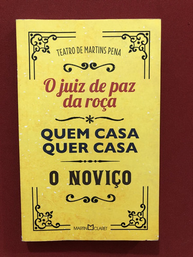 Livro - Teatro De Martins Pena - Editora Martin Claret