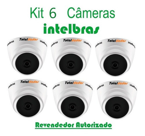 Imagem 1 de 7 de Kit 6 Câmeras Hdcvi Lite Intelbras Vhl 1120d 720px Ir 20mts