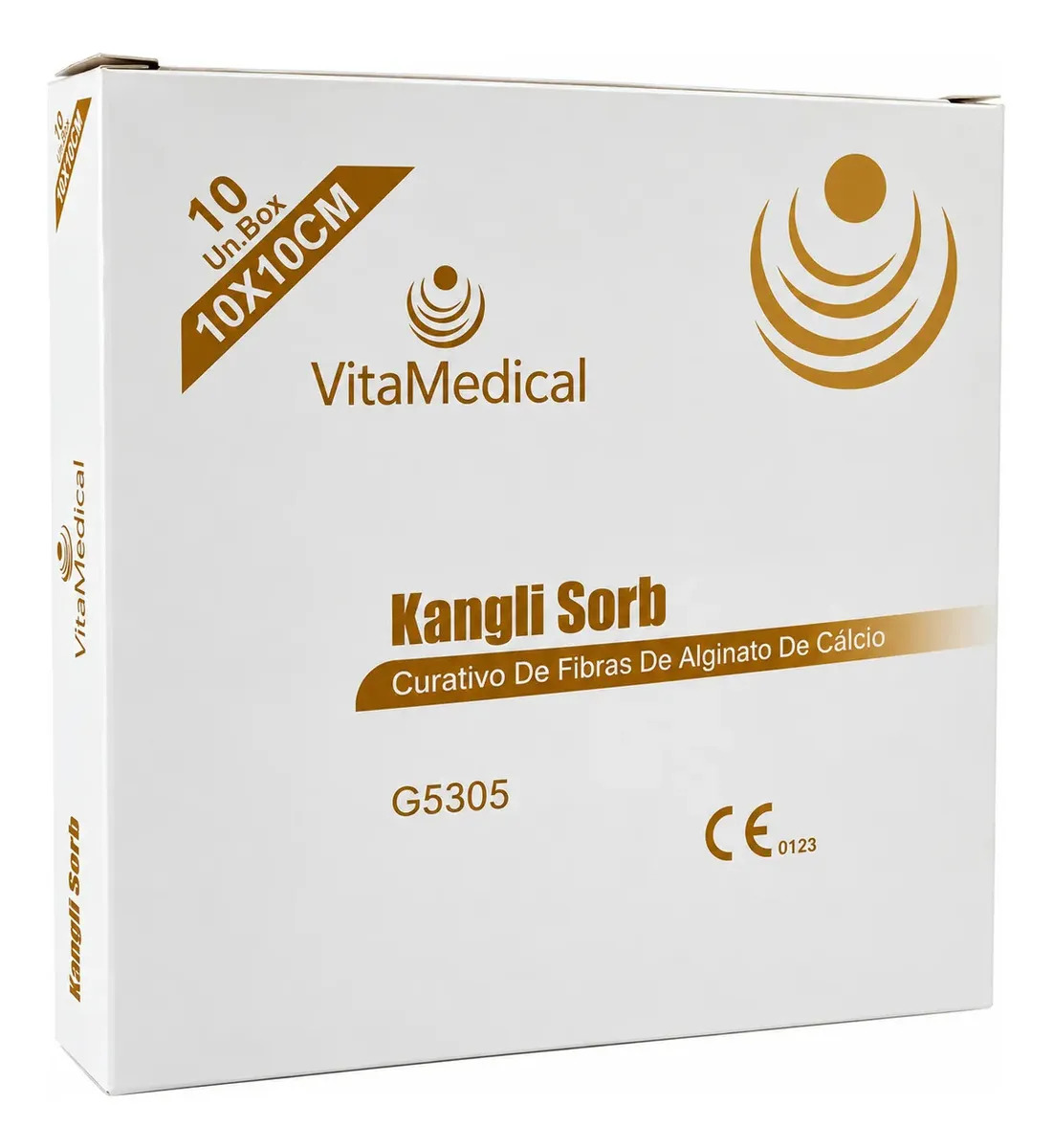 Curativo Alginato de Cálcio e Sódio Kangli Sorb 10x10cm VitaMedical – 10 Unidades