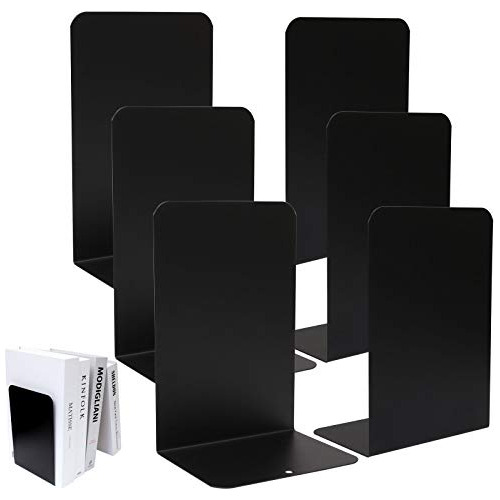 Soportes De Libros De Metal, 6 Pcs, 8 Pulgadas, Resiste...