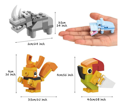 Juego De Bloques De Construcción 12 En 1 Para Animales, Vari