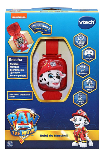 Reloj Interactivo Marshall Paw Patrol Vtech. Color Tamaño Unico