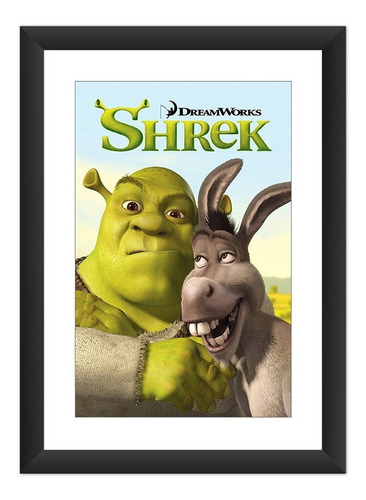 Quadro Shrek Burro Filme Animacao Ogro Desenho Decorar 45x60