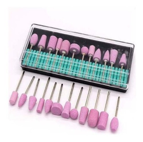 Imagen 10 de 10 de Kit Punta Fresas Torno Uñas Manos Y Pies Manicuria Pedicuria