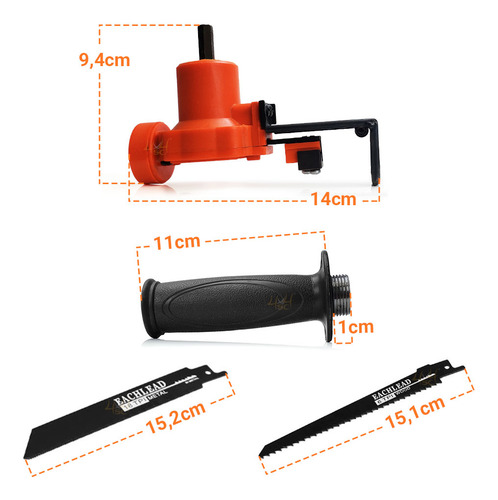 Serra Adaptador Parafusadeira Furadeira Universal Sabre Profissional 18v Mini Tico Tico Lenha Madeira Casa Attract 4x4sc