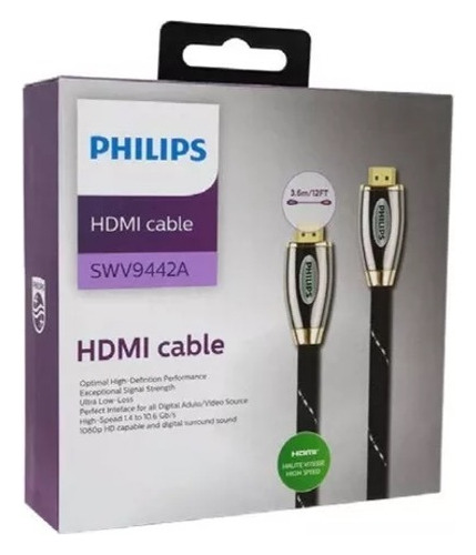Cable Hdmi Philips 0.9m Trenzado Reforzado + Envio 