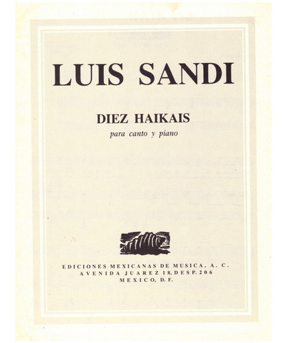 Diez Haikais Para Canto Y Piano.