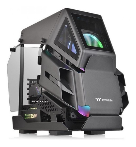 Imagen 7 de 8 de Gabinete Thermaltake Ah T200 Black Micro Atx Vidrio Templado