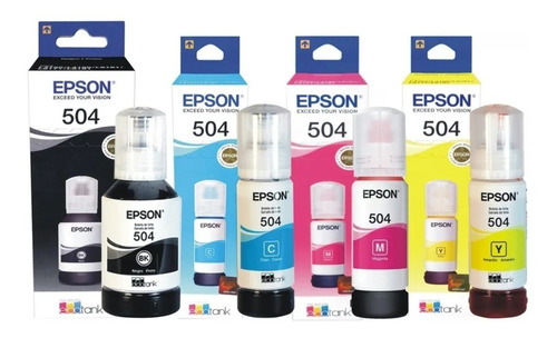 Tinta Original Epson L4160 L4150 Pack 4 Tintas