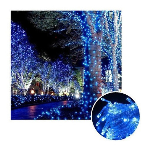 Luz Led Lineal 50 Metros 500 Led Azul Luces Navidad 1512