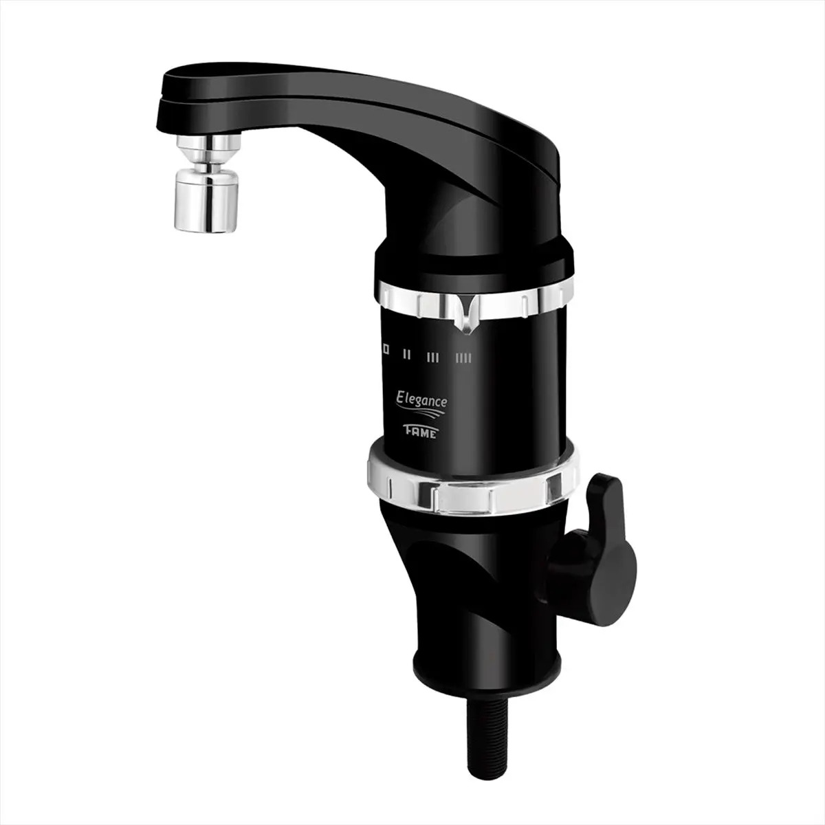 Torneira Elétrica Bancada 4T Fame Elegance Preta Cromada 4800 W